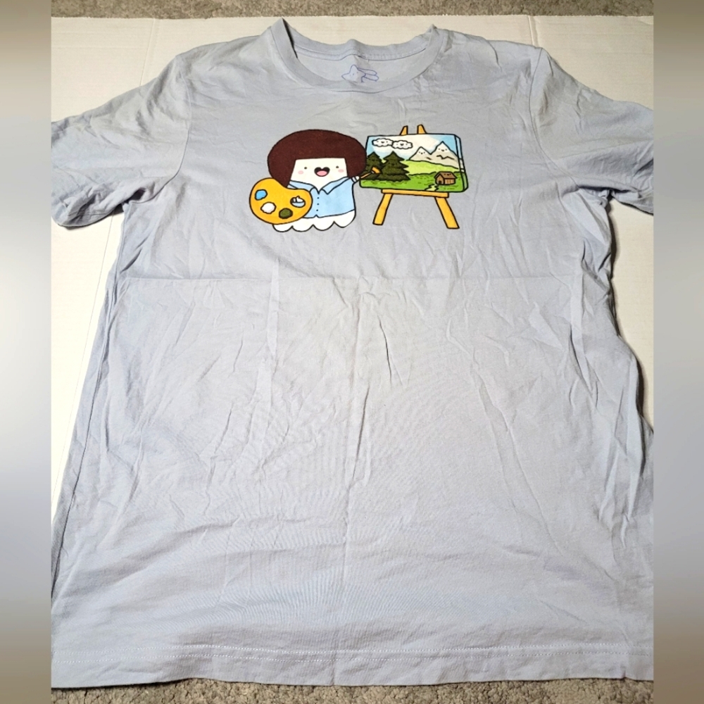 Cute KiraKira Happy Little Spooky Gray Tee Shirt Size Large